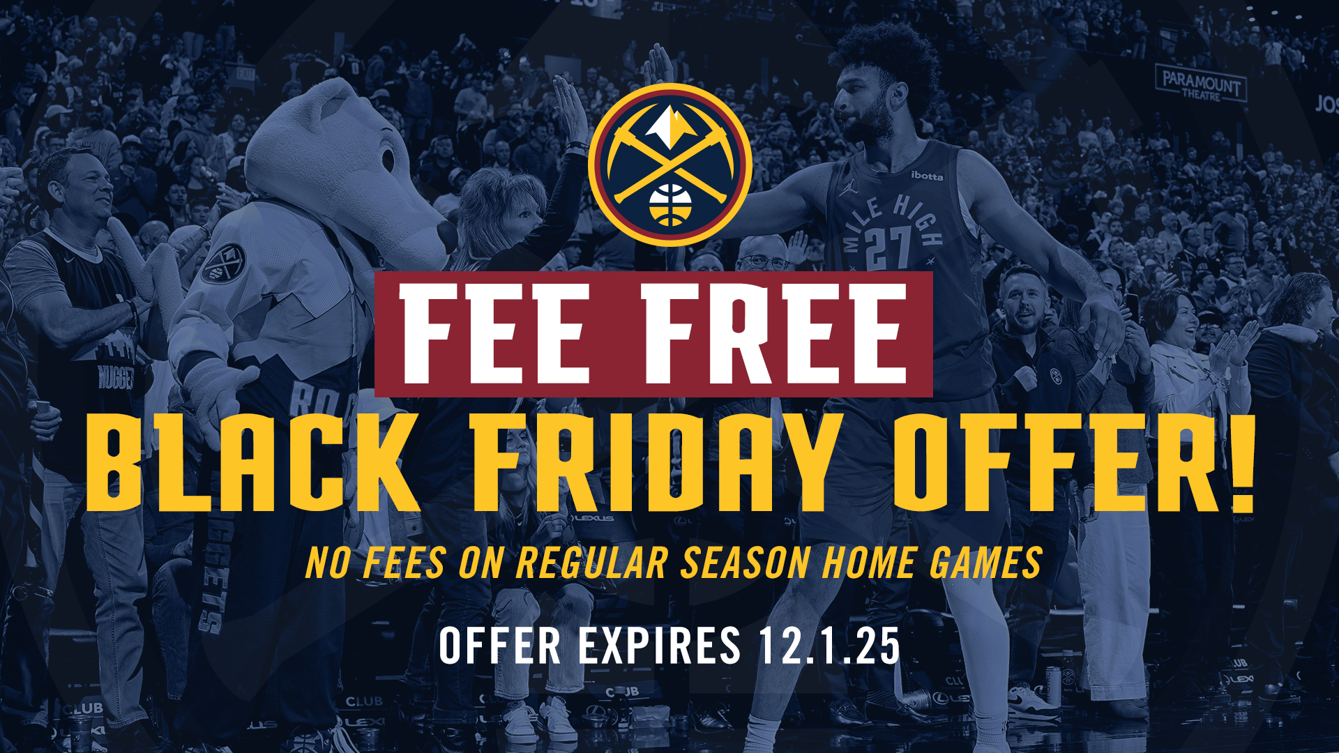 Black Friday Offer: No Fees on Tickets