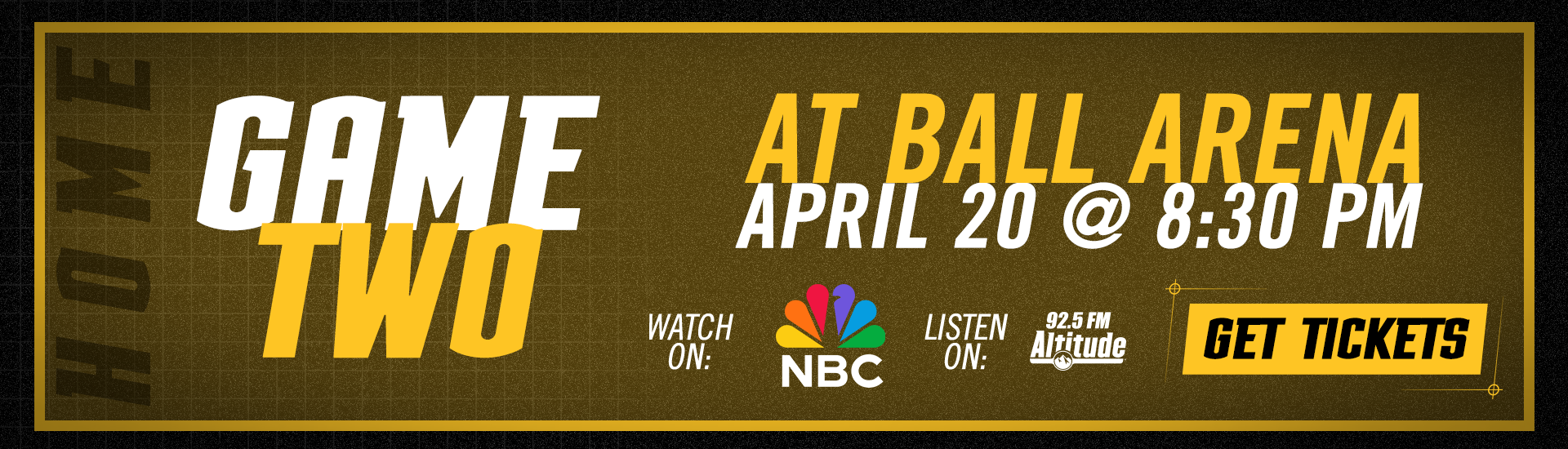 Game 2 | April 20 at 8:30om