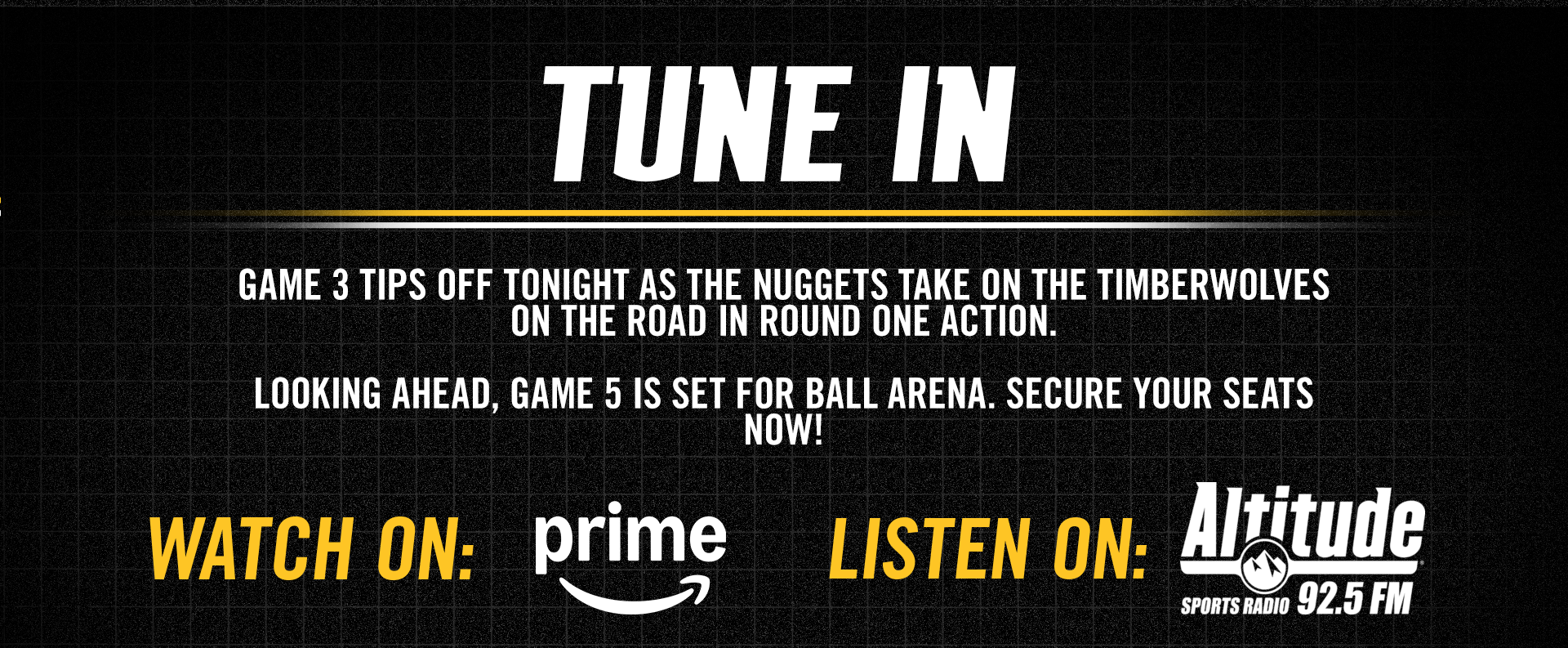 Game 3 Info