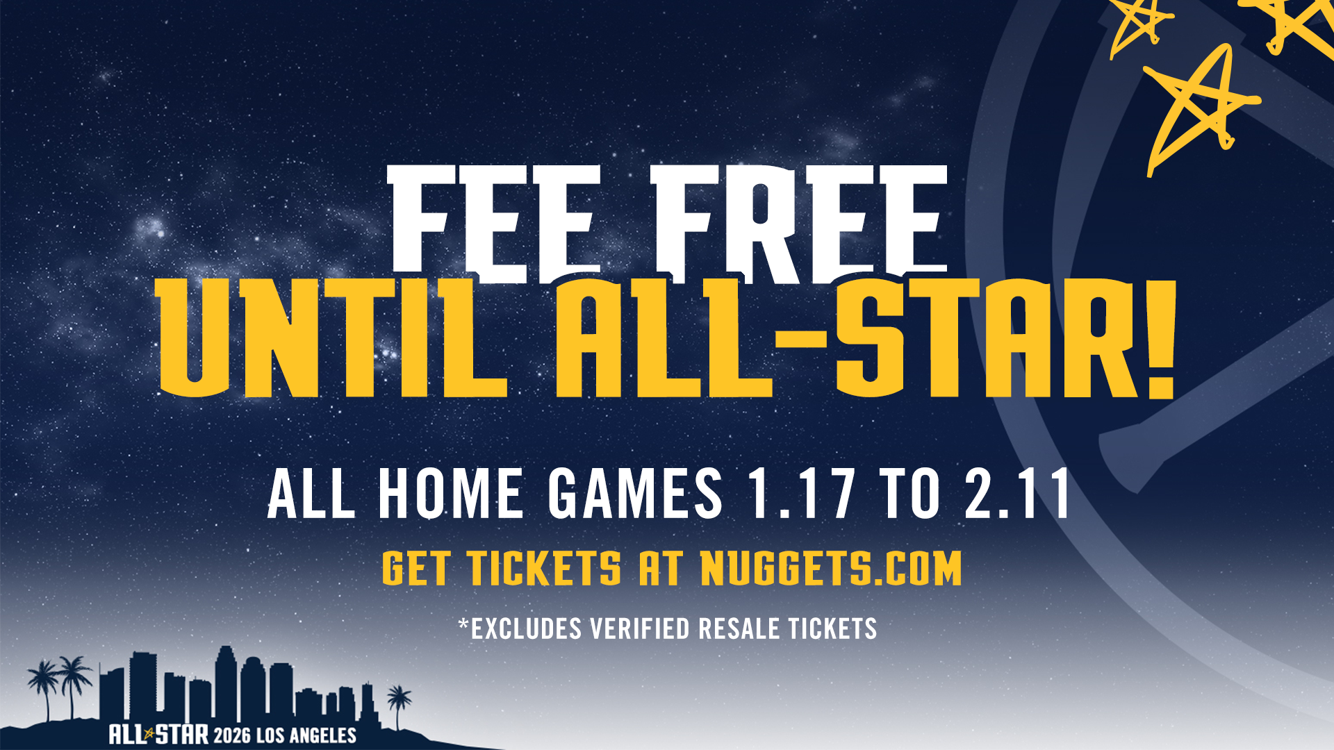 Fee Free Ticket Offer