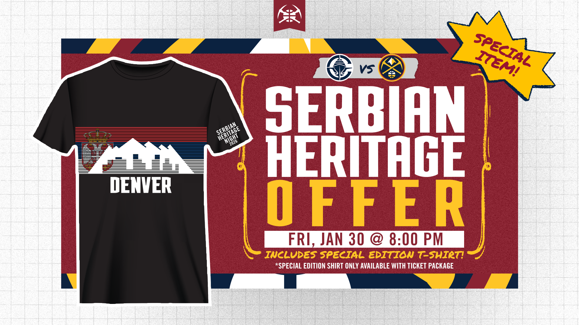 Denver Nuggets Serbian Heritage Offer