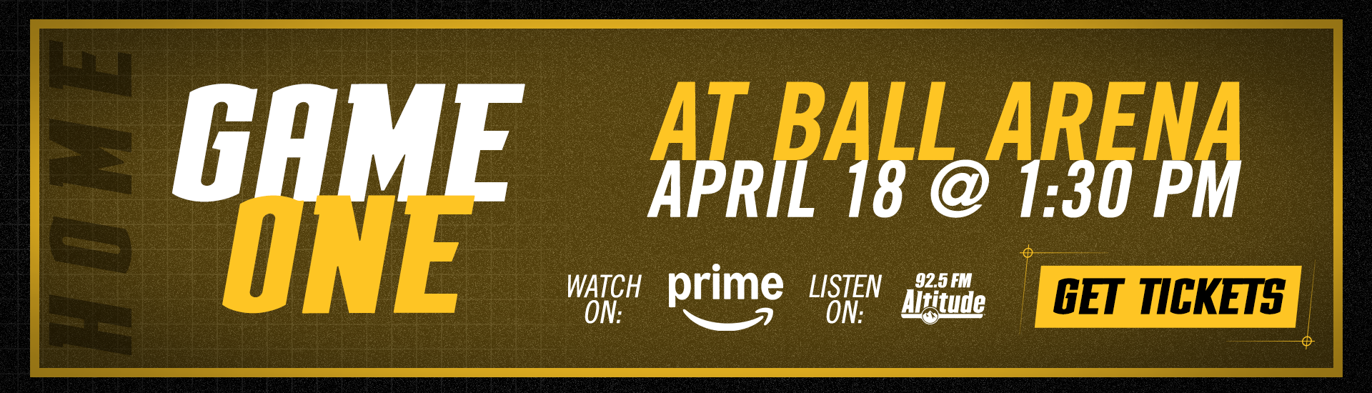 Game 1 | April 18 @ 1:30 PM