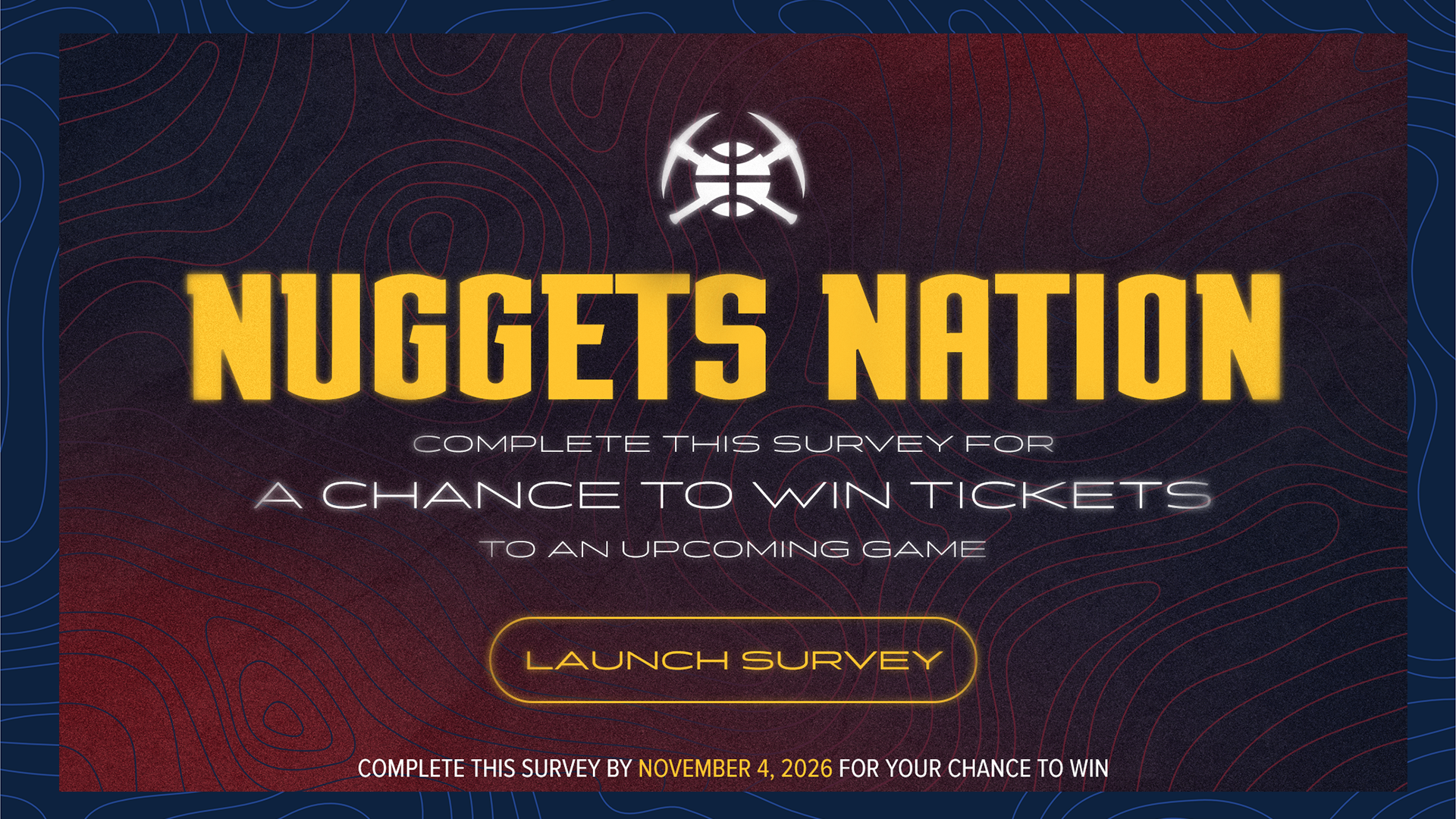 Complete this survey for a chance to win itickets