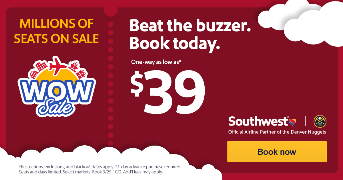 Denver Nuggets Southwest Airlines Offer